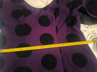 Vestido Flamenco Lunares Morado y Negro