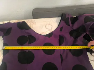 Vestido Flamenco Lunares Morado y Negro