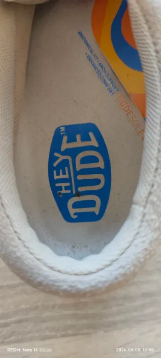 Zapatos Hey Dude Beige/Blanco Mujer T/ 40