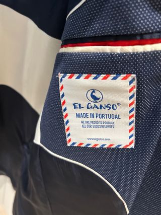 Blazer El Ganso azul/gris puntos