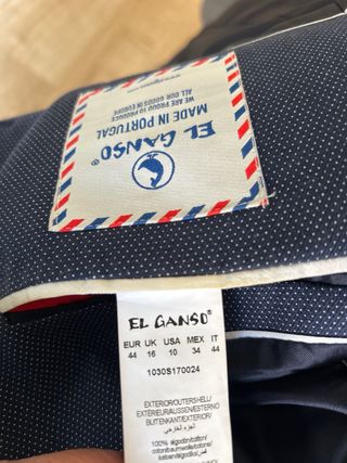 Blazer El Ganso azul/gris puntos