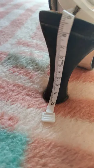 Zapatos de ante negro tacón 9 cm