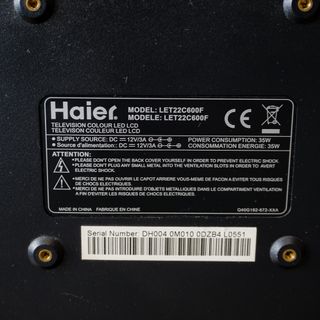 Televisor Haier LET22C600F Negro