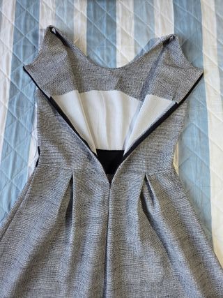 Vestido italiano gris y negro