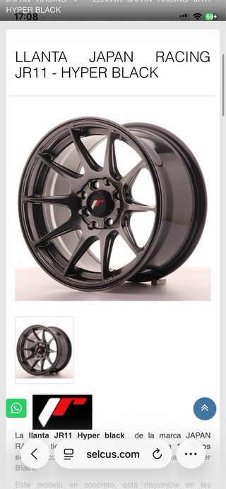 Llantas JR11 18 5x100 Grupo VAG