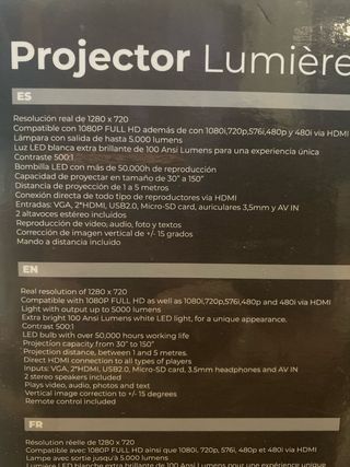 Proyector Portátil PRIXTON Lumiere White CON CAJA