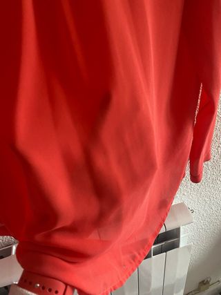 Blusa coral  manga larga