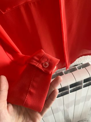 Blusa coral  manga larga
