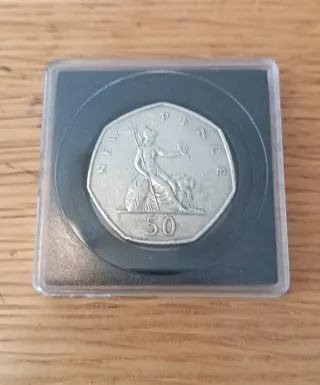 Moneda 50 Peniques Reino Unido 1969