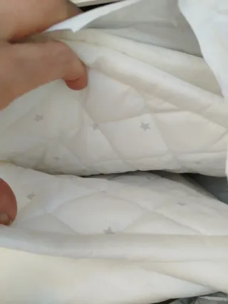 Cuna grande blanca 130x70,con colchón y funda