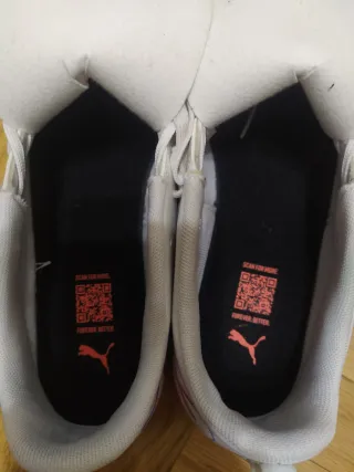 Zapatillas Fútbol Sala Blancas y Naranja
