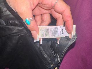 Pantalones Mango Piel Talla 36