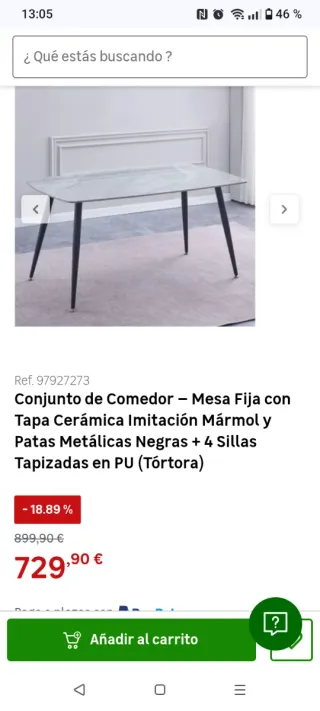 Mesa de comedor moderna gris de cerámica NUEVO