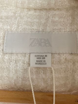 Chaqueta Zara Blanca Tweed