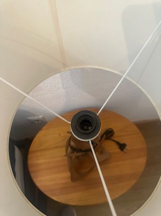 Lámpara Zara Home Pie Asta Madera ,hay 2 lamparas