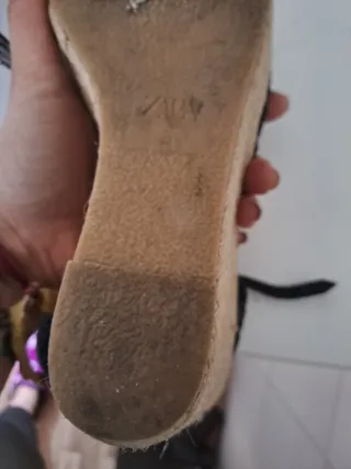 Cuña Zara Negra Crochet