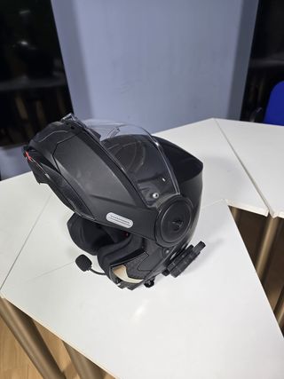 Casco LS2 Scope II Negro con intercomunicador ins.