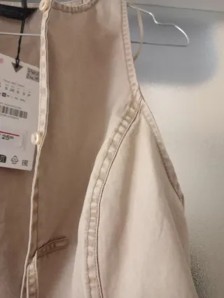 Chaleco Zara Beige Talla S