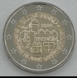 Moneda 2 Euros Eslovaquia 2026 Trenčín sc
