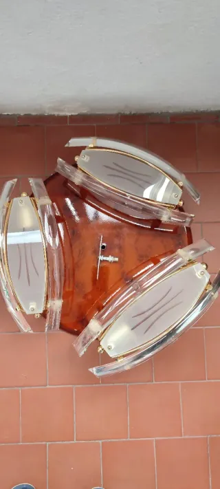 Lámparas de techo metal y cristal