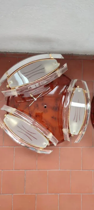 Lámparas de techo metal y cristal