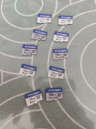 10 Tarjetas Micro SD 128GB FITCAMX