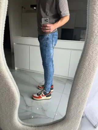 Jeans denim uomo blu