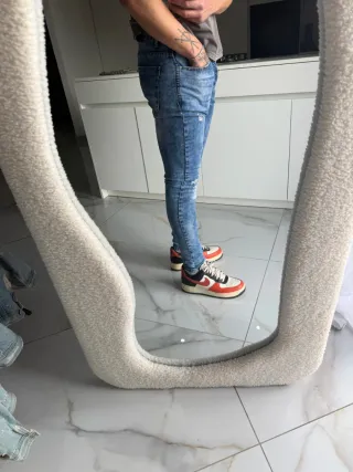 Jeans denim uomo blu