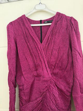 Vestido Zara lunares rosa