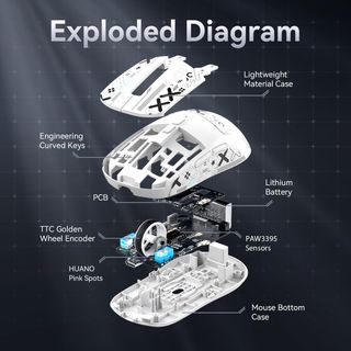 ATTACK SHARK X6 Ratón Superlight 49g + Base
