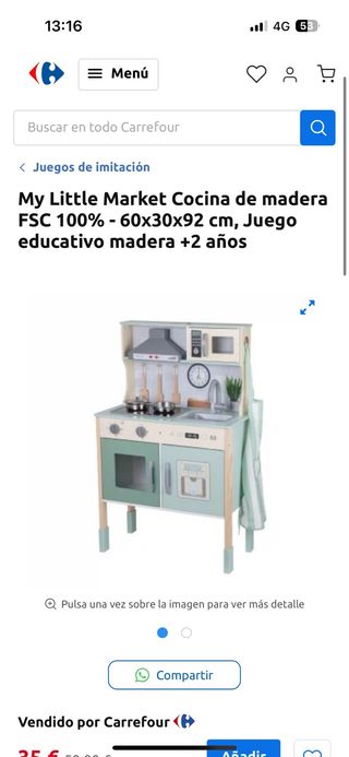 Cocina de madera My Little Market