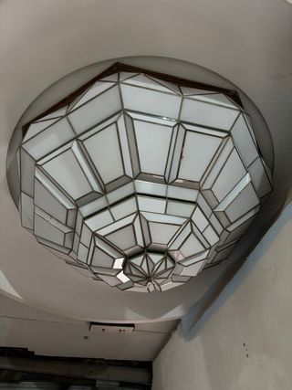 Lámpara de techo cristal y metal grandes dimension