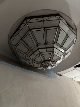 Lámpara de techo cristal y metal grandes dimension