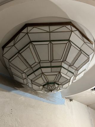 Lámpara de techo cristal y metal grandes dimension