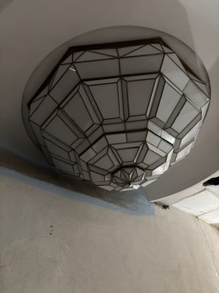 Lámpara de techo cristal y metal grandes dimension