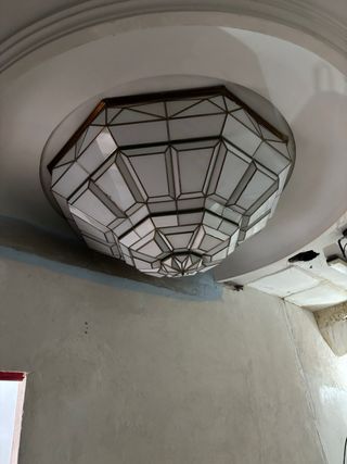 Lámpara de techo cristal y metal grandes dimension