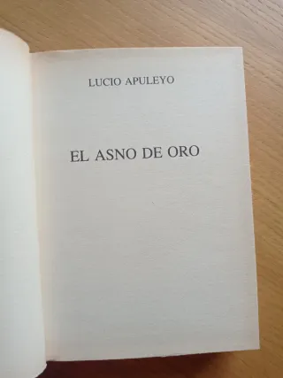 El Asno de Oro, de Lucio Apuleyo