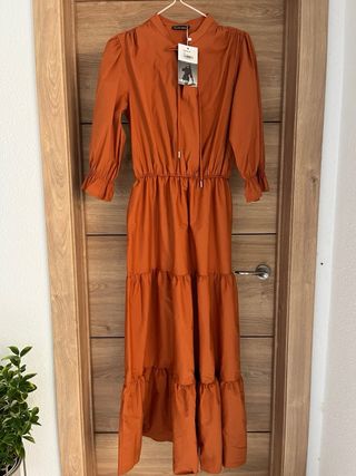 Vestido Boho Chic Naranja Talla S/36