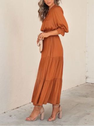 Vestido Boho Chic Naranja Talla S/36
