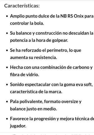 Pala pádel ocasión