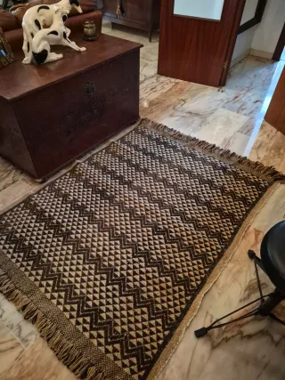 Alfombra lana tejida artesanalmente