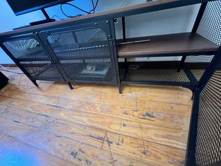 Mesa TV Metal y Madera Negra