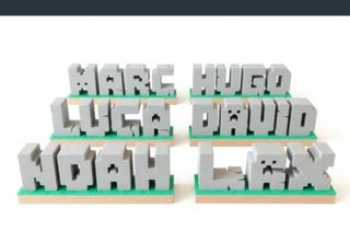 Carteles Minecraft Nombres Personalizados