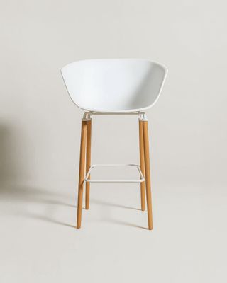 NUEVO Sillón Taburete de Bar Casco, Blanco