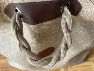 Bolsa de viaje Salvador Bachiller beige y marrón