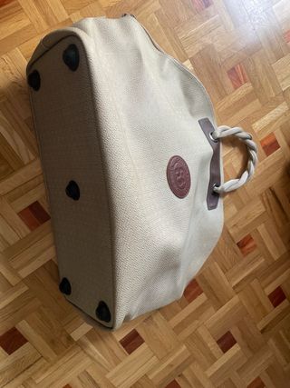 Bolsa de viaje Salvador Bachiller beige y marrón