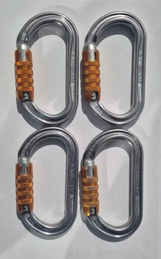 4 Mosquetones Petzl OK TRI-LOCK
