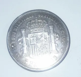RARO Mechero Moneda Plata Amadeo I - 1871*73