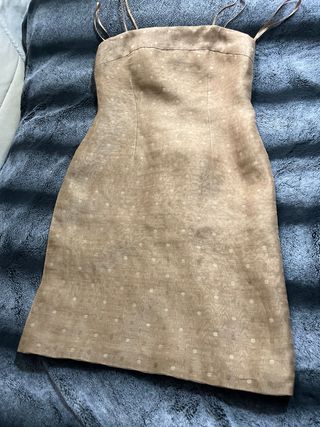 Conjunto PRONOVIAS Vestido y Chaqueta Beige