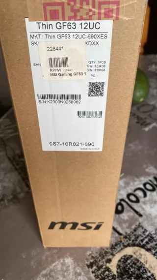 MSI GF63 Thin 12UC Laptop